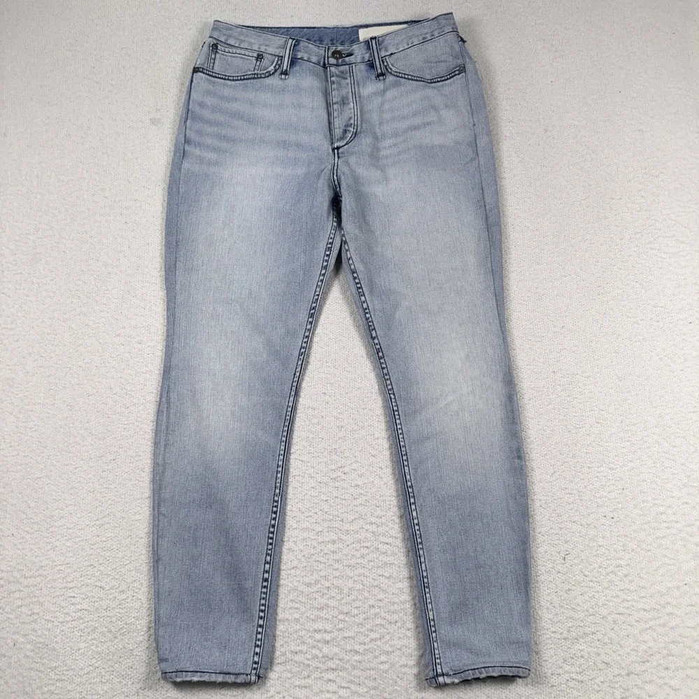 Rag & Bone Fit 1 Skinny Jeans Men 34x32 (30x27) Light Wash Stretch Button Fly‎